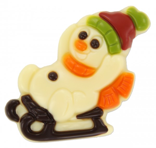 Schokoladen Schlitten-Schneemann
