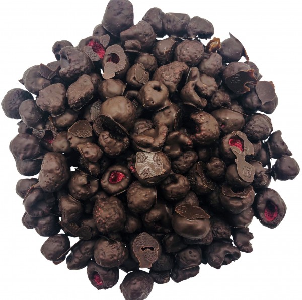 Getrocknete Himbeeren Zartbitter 70g